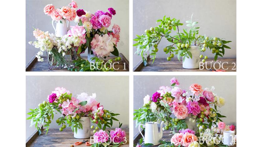 Khéo tay hay làm : Cách cắm một bình hoa Peony - hoa mẫu đơn theo phong cách lãng mạn cực đẹp