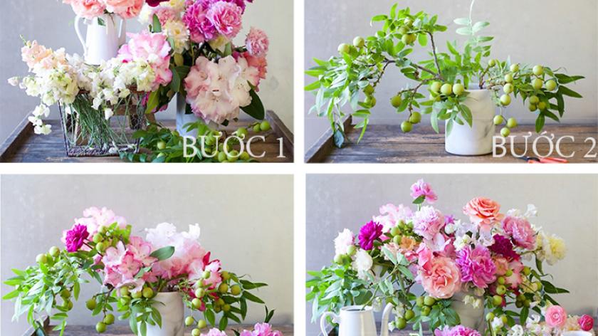 Khéo tay hay làm : Cách cắm một bình hoa Peony - hoa mẫu đơn theo phong cách lãng mạn cực đẹp